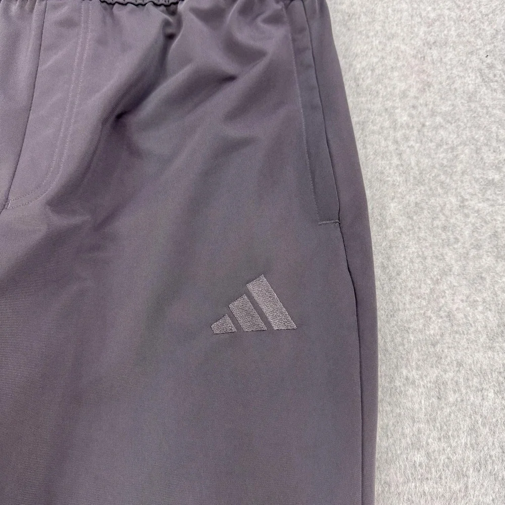Adidas Tricot Track Pants Mens Large Gray Athletic Gym Running Joggers KD3637